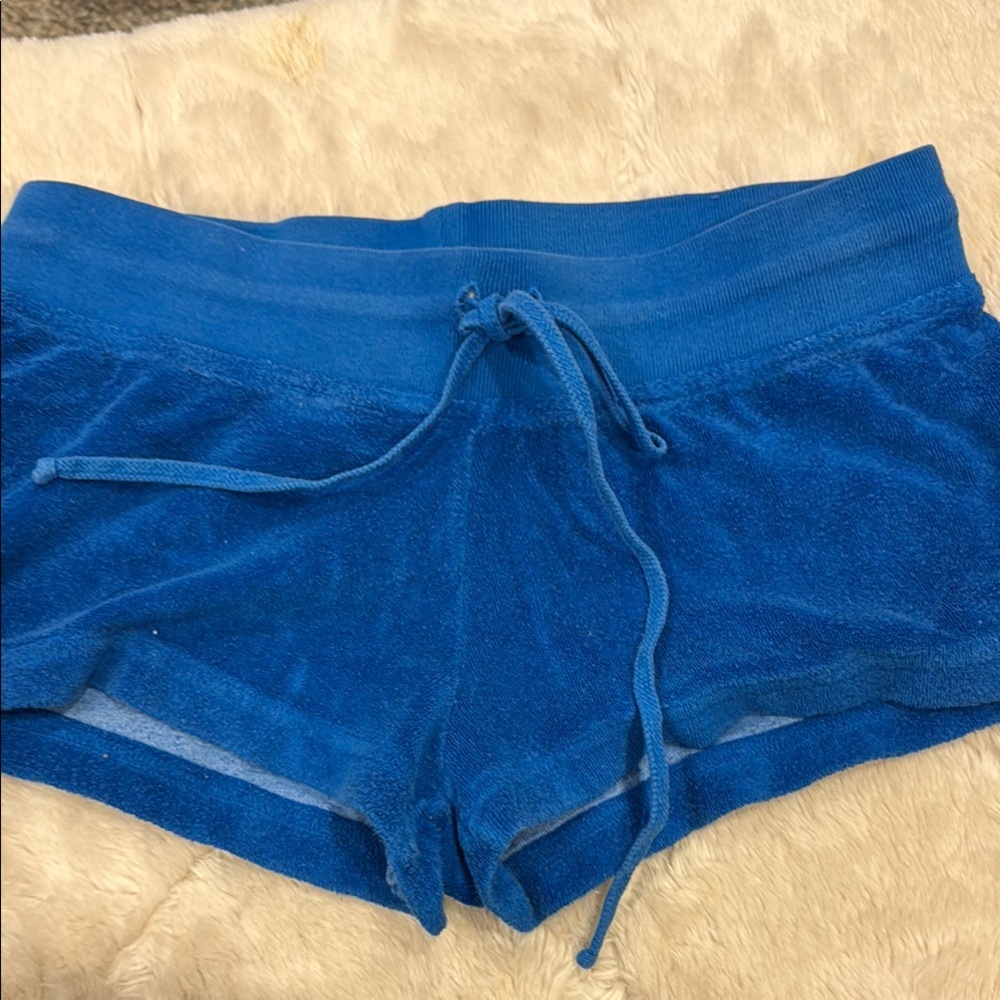 Hard Tail Blue Athletic Shorts with Elastic Waistband and Relaxed Fit